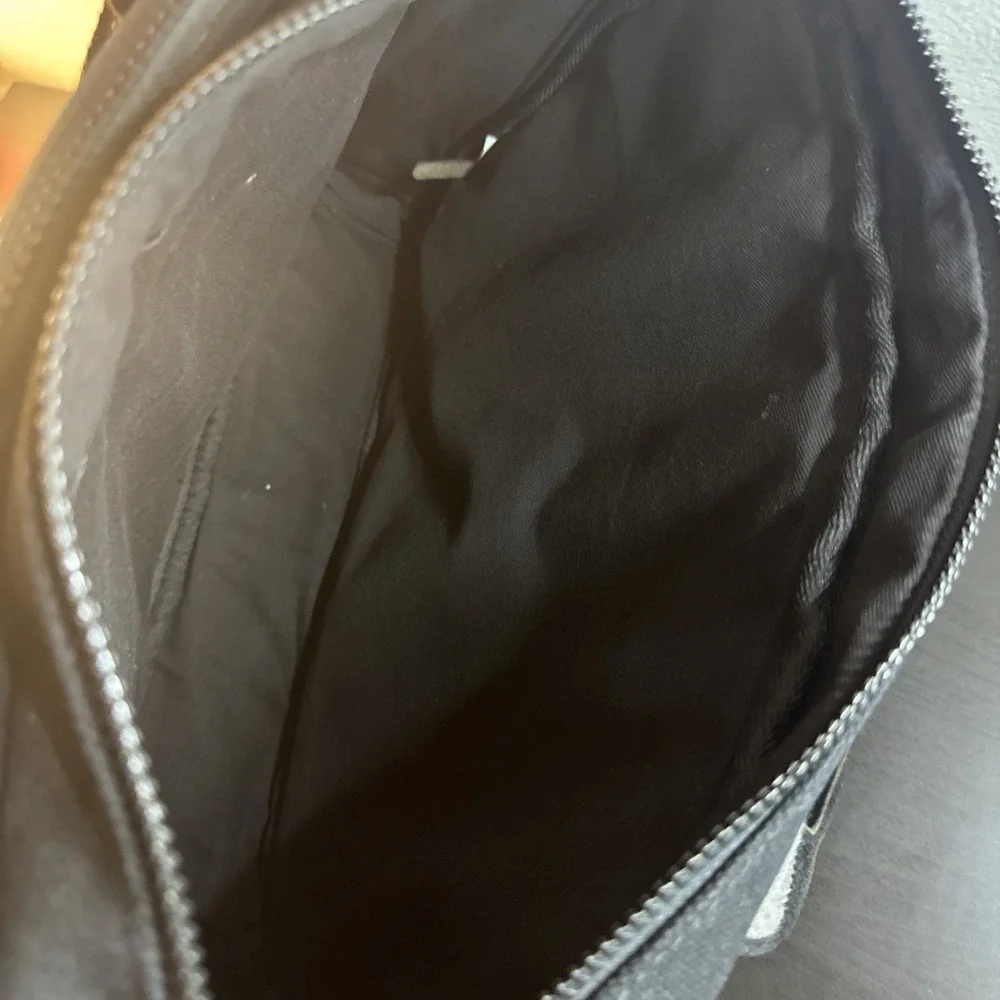 Jack Georges Black Canvas & Leather Zippered Briefcase‎ CV230